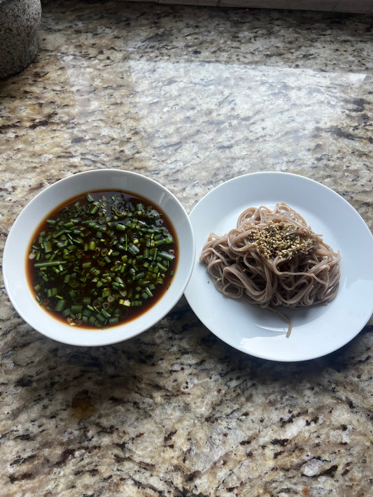 Cold Soba with Homemade Dashi and Olokoi Dipping Sauce
