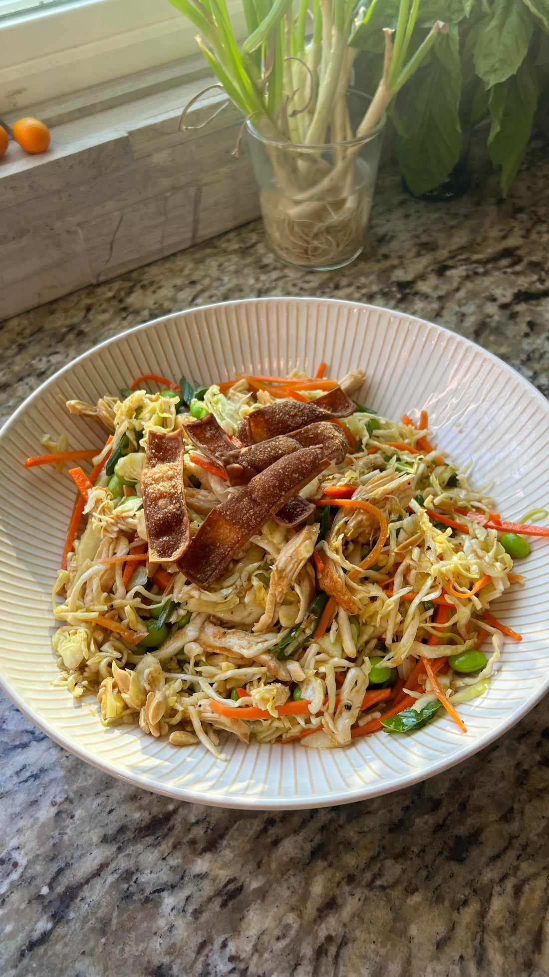 Chinese Chicken Salad with Roasted Chicken & Olokoi Ginger Dressing